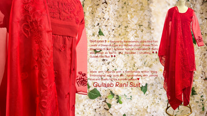 Red Gulaab Rani Suit - 3 Day Delivery