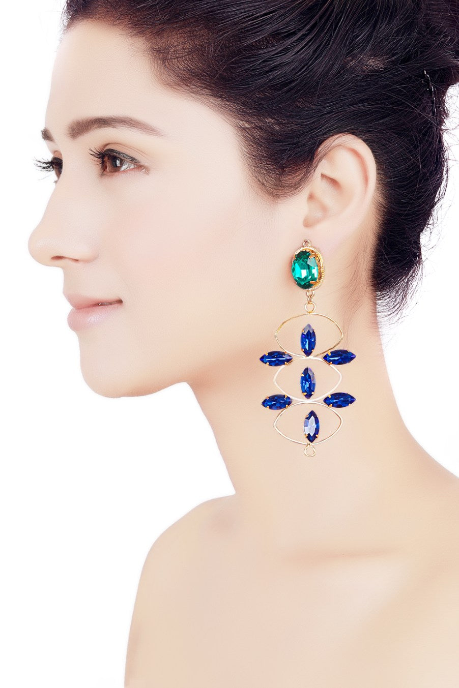 Olence Blue Lotus Earrings
